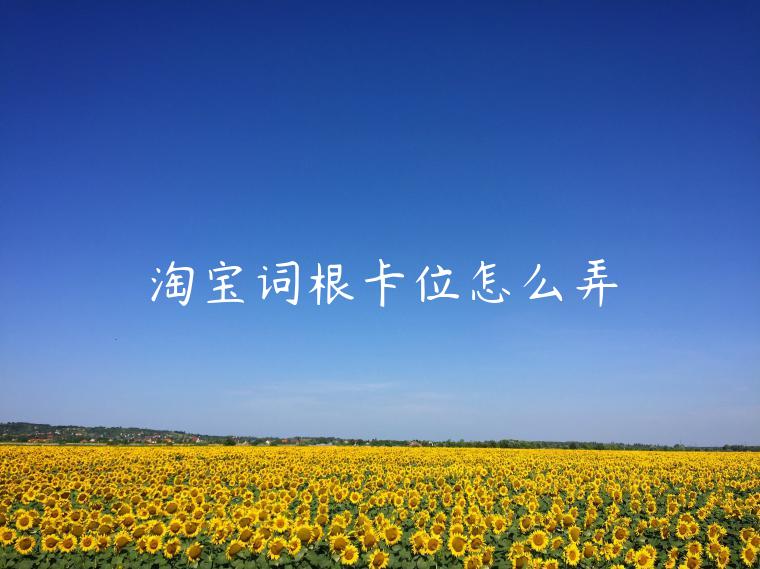 淘寶詞根卡位怎么弄